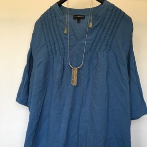 Lane Bryant Blue Linen Tunic